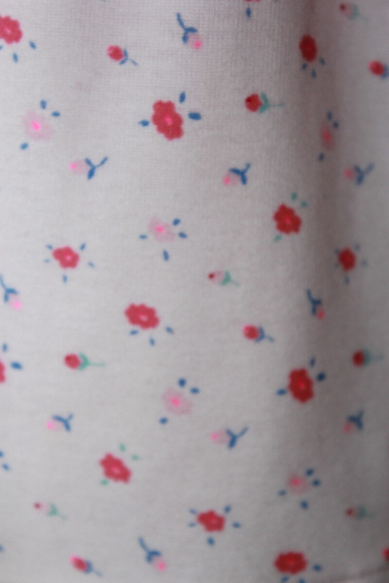 preloved katoenen zomerse mouwloze gebloemde jurk in multicolour met geintegreerde romper van petit bateau, maat 62