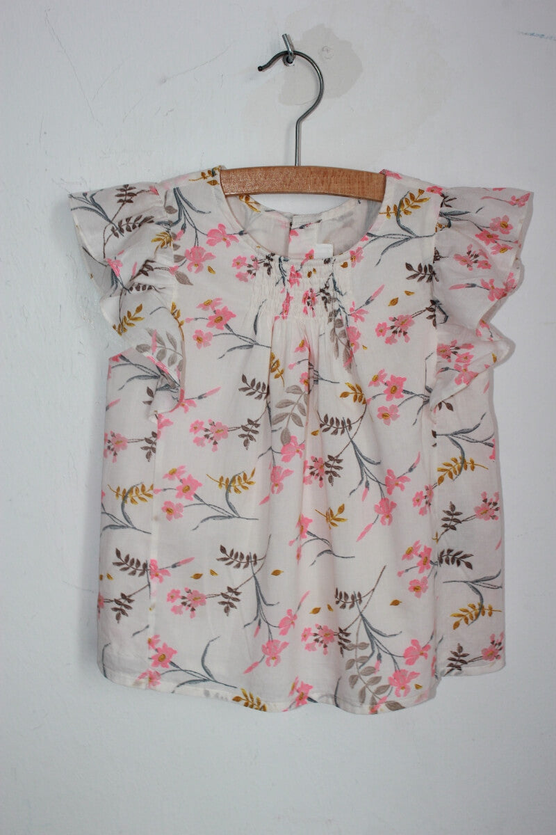 gebloemde zomerse blouse maat 104 bonpoint