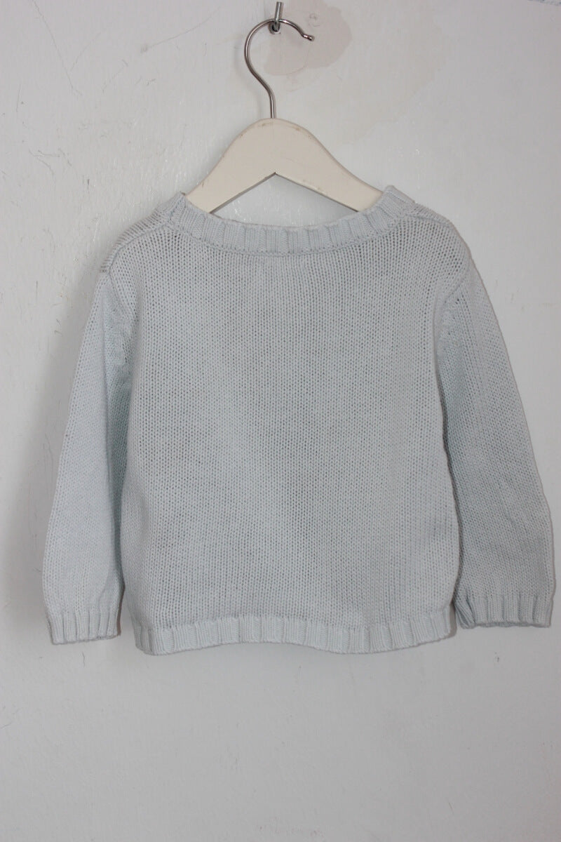 tweedehands lichtblauw vest jongen maat 74 jacadi