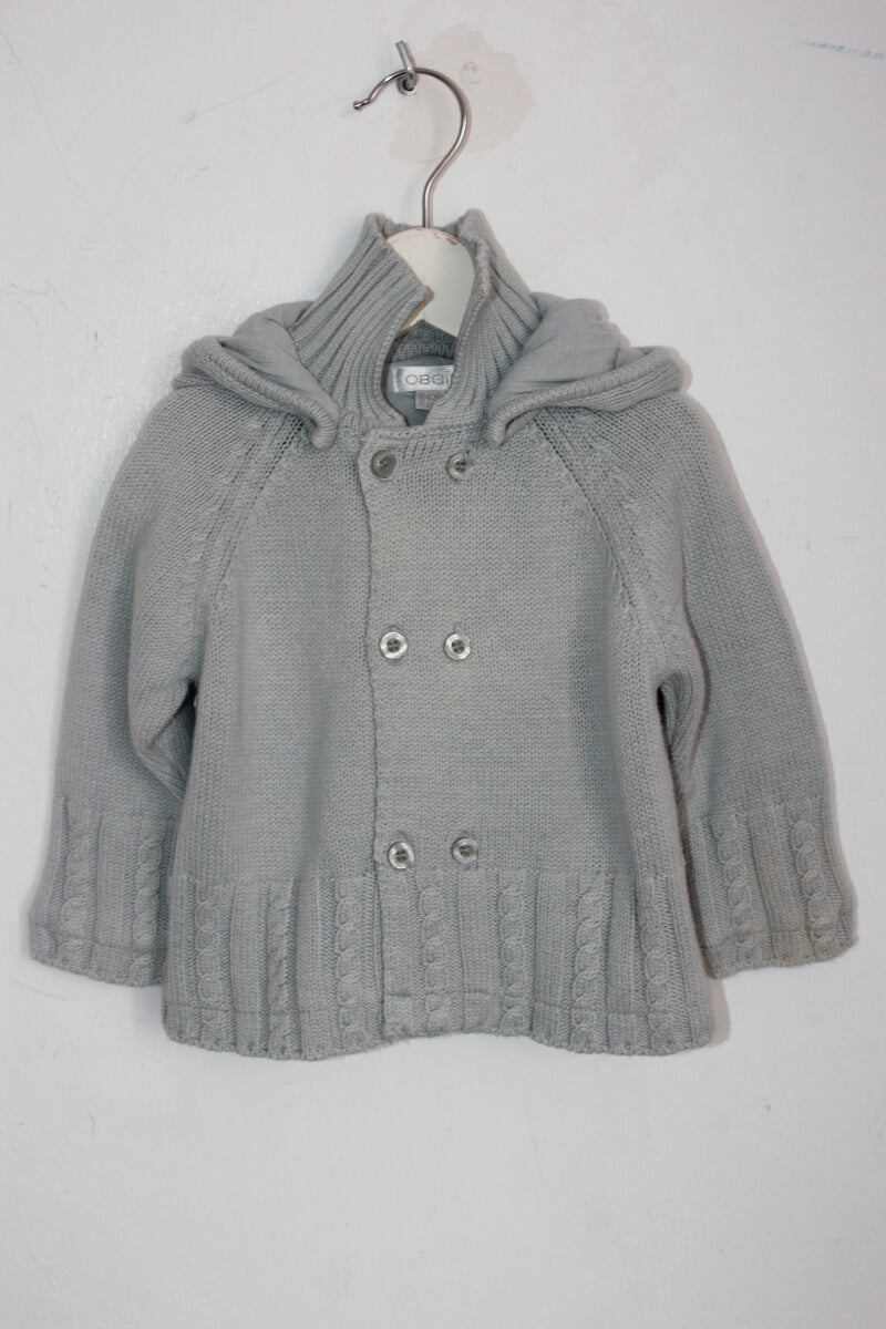 tweedehands unisex vest met capuchon maat 68 Obaibi
