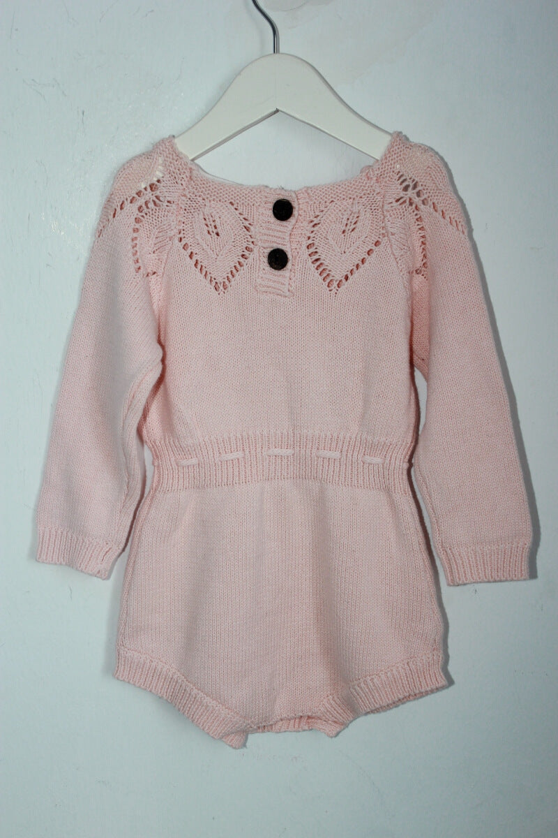 preloved roze gebreid kort pakje maat 74 la habitacion de nachete