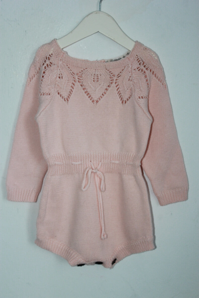 preloved roze gebreid kort pakje maat 74 la habitacion de nachete