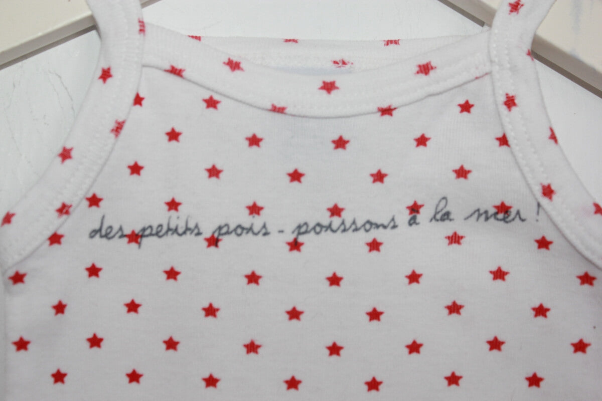 tweedehands romper sterren maat 56 schouderbandjes baby meisje petit bateau