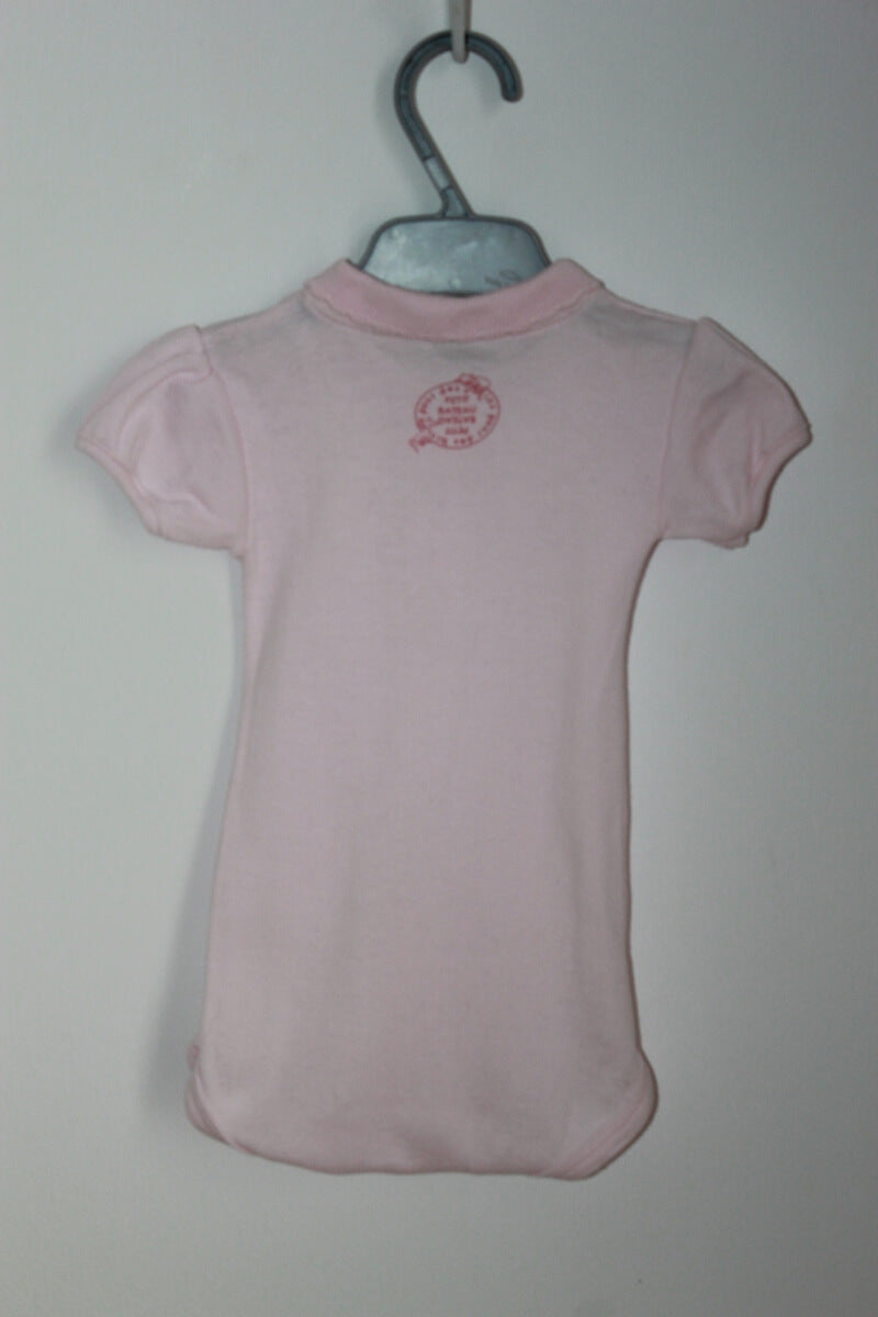 tweedehands roze romper korte mouwen maat 62 petit bateau