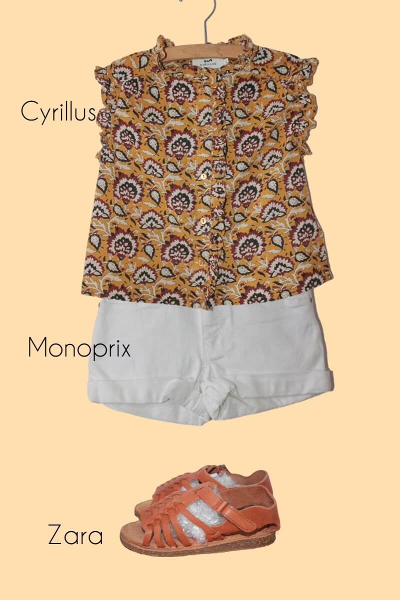 tweedehands setje cyrillus monoprix zara maat 98 meisje