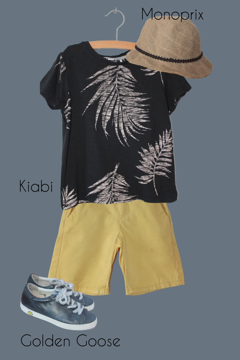 preloved zomers setje maat 110 kiabi monoprix en golden goose jongen