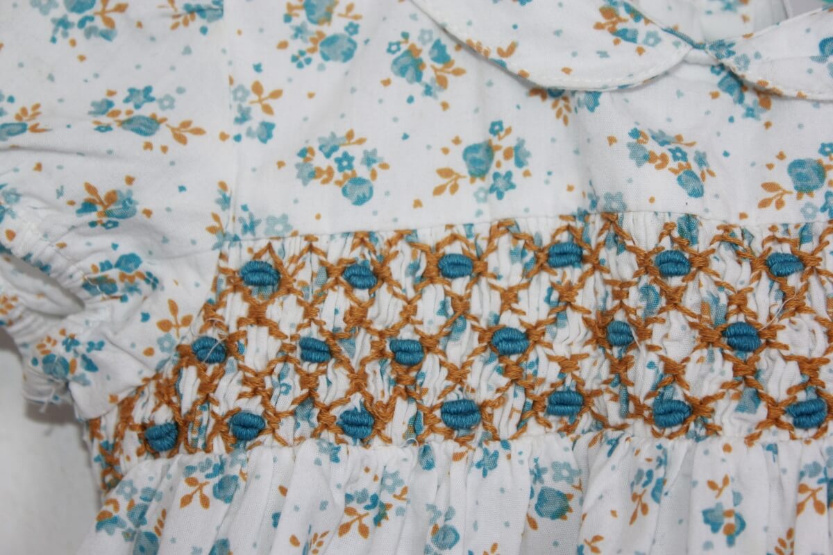 gesmockte gebloemde zomerse jurk multicolour maat 68 tex