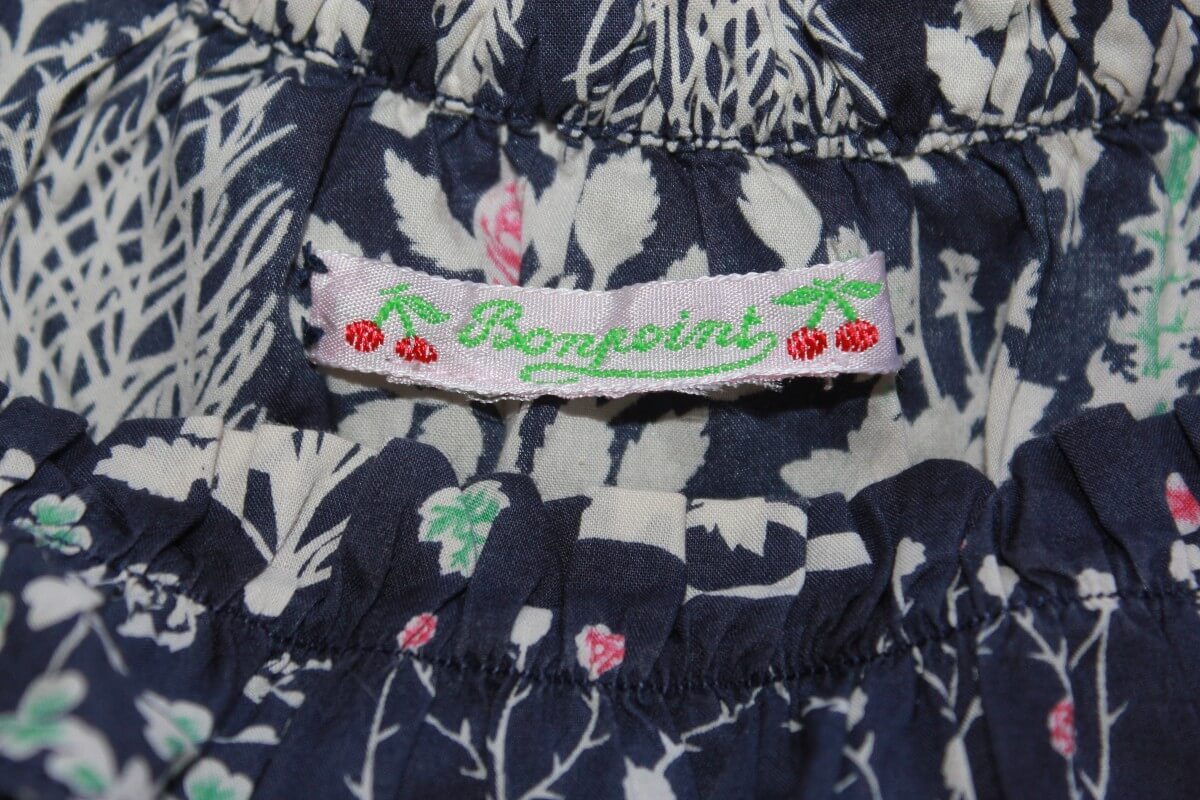 tweedehands liberty blouse in multicolour met korte mouwen van bonpoint in maat 116