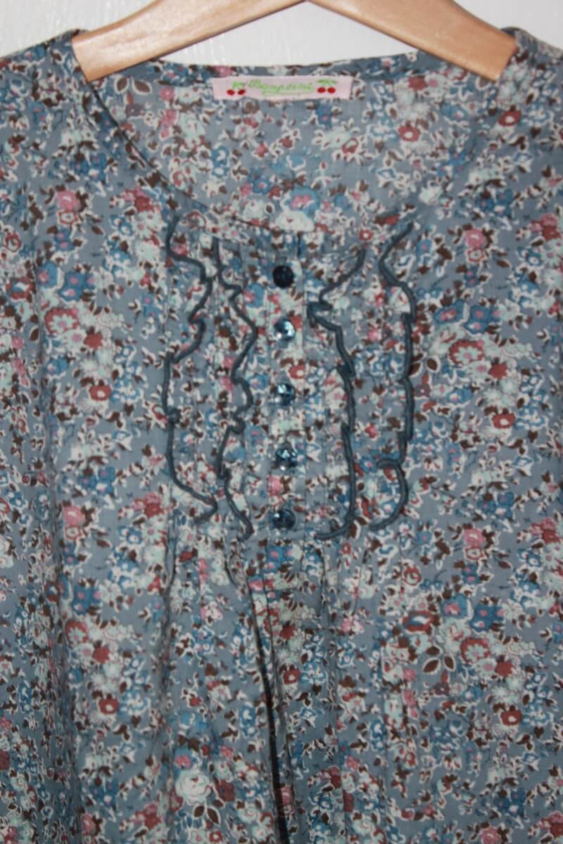 tweedehands liberty blouse in multicolour met lange mouwen van bonpoint in maat 152 voor een meisje