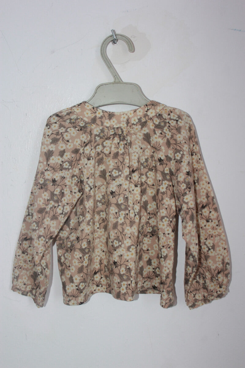 tweedehands bonpoint liberty blouse in multicolour met lange mouwen in maat 74 voor een baby meisje
