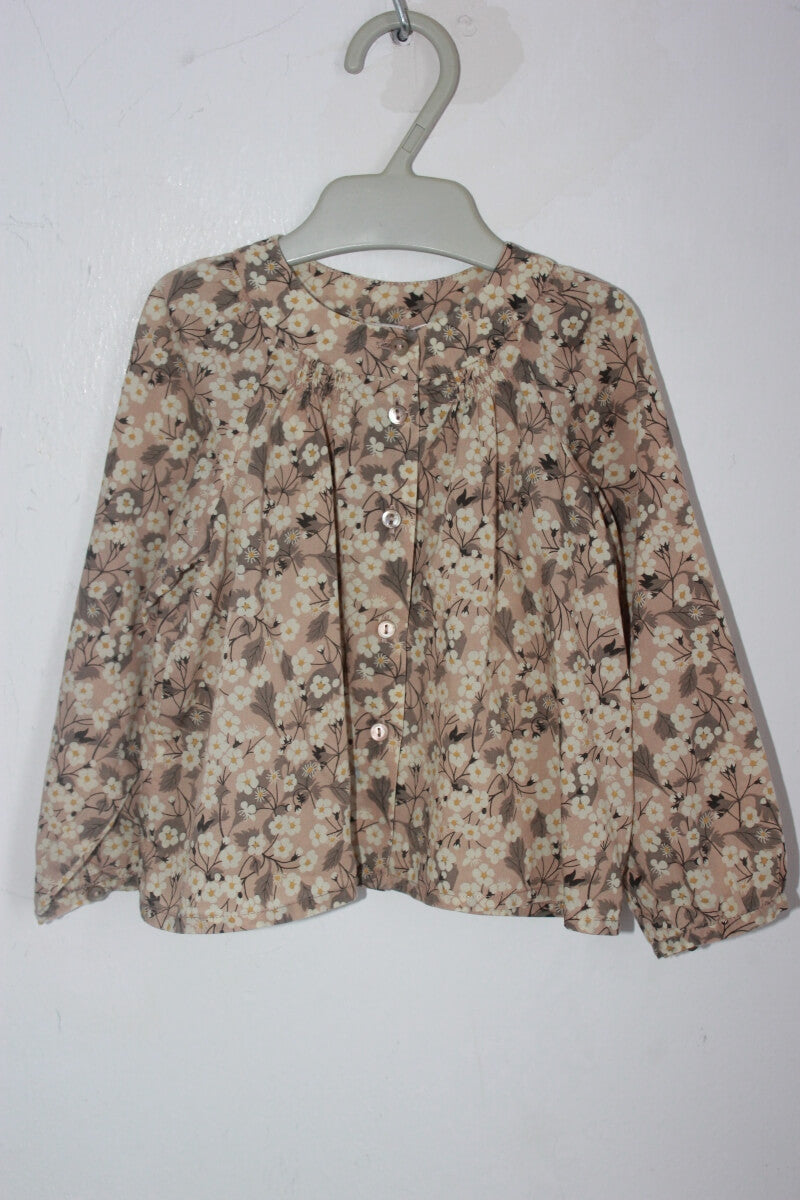 tweedehands bonpoint liberty blouse in multicolour met lange mouwen in maat 74 voor een baby meisje