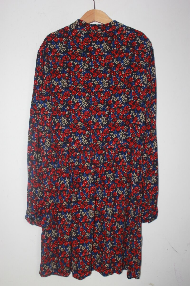 tweedehands liberty jurk in multicolour met lange mouwen van bonpoint maat 152