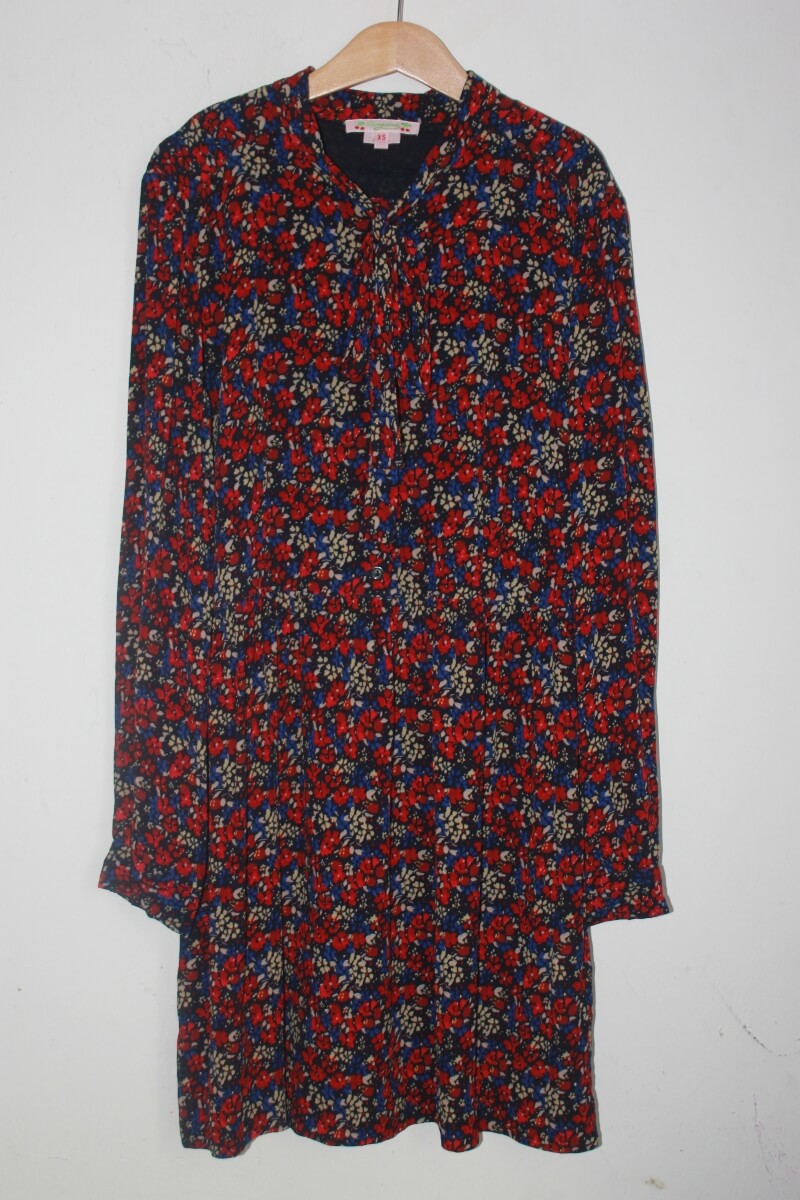 tweedehands liberty jurk in multicolour met lange mouwen van bonpoint maat 152