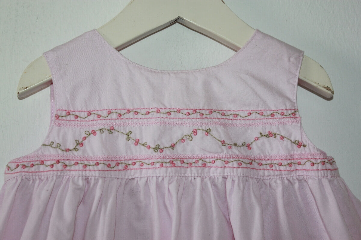 tweedehands katoenen zomerse mouwloze zomerse jurk van bonpoint in maat 68