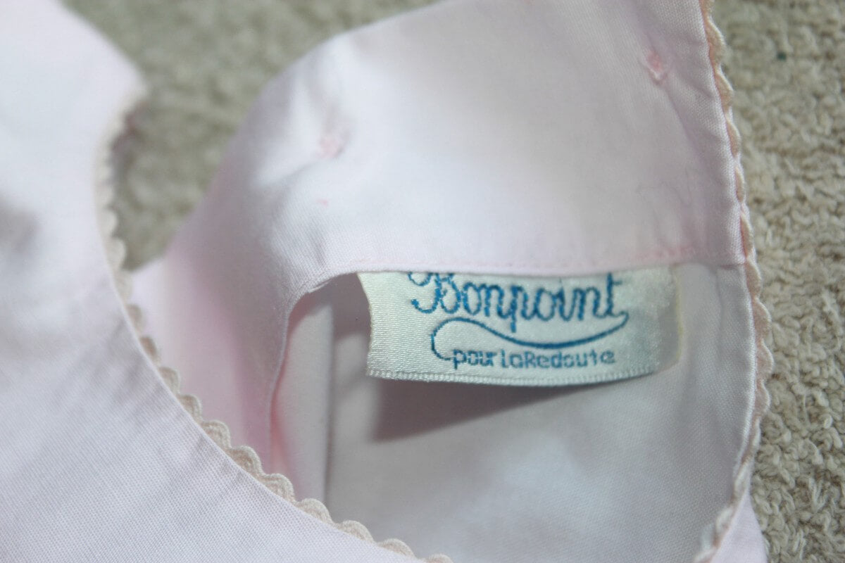 tweedehands mouwloze katoenen lichtroze zomerse jurk van Bonpoint x la redoute maat 68