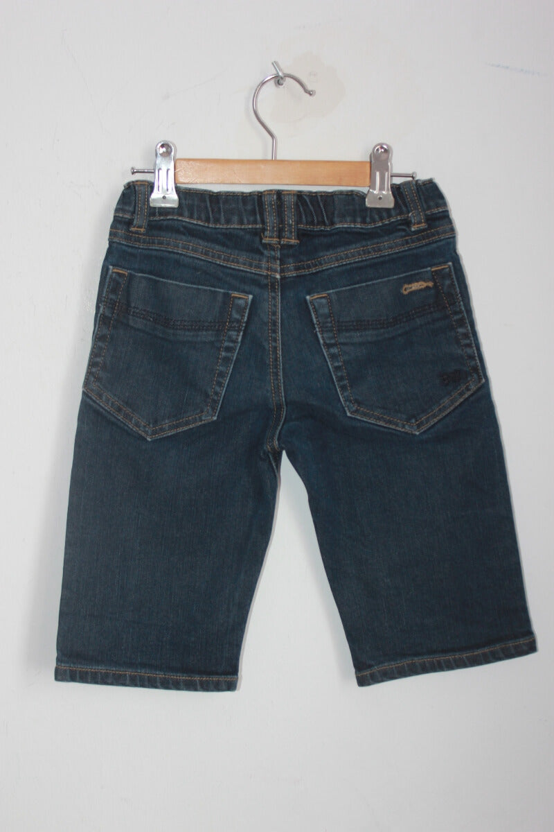 tweedehands blauwe denim korte broek van bonpoint in maat 122