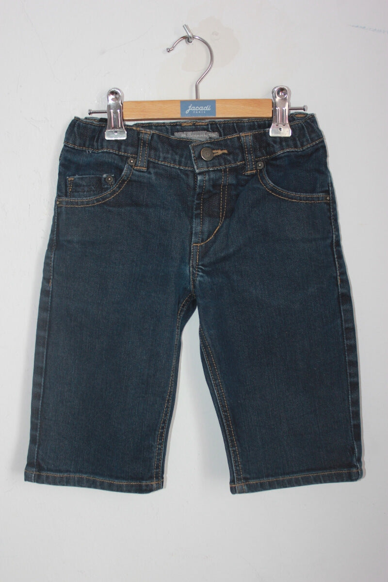 tweedehands blauwe denim korte broek van bonpoint in maat 122
