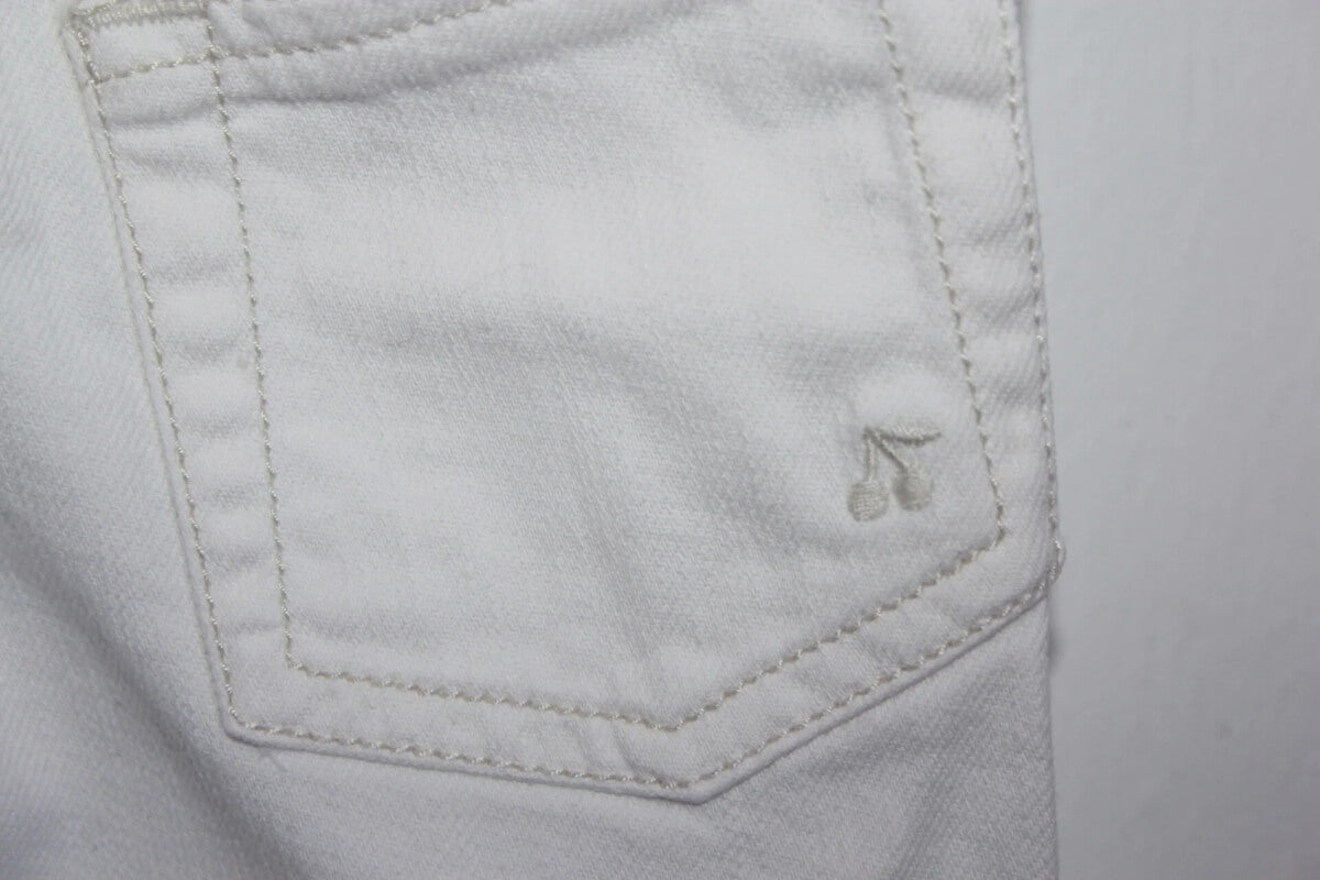 tweedehands unisex witte lange broek van bonpoint in maat 68