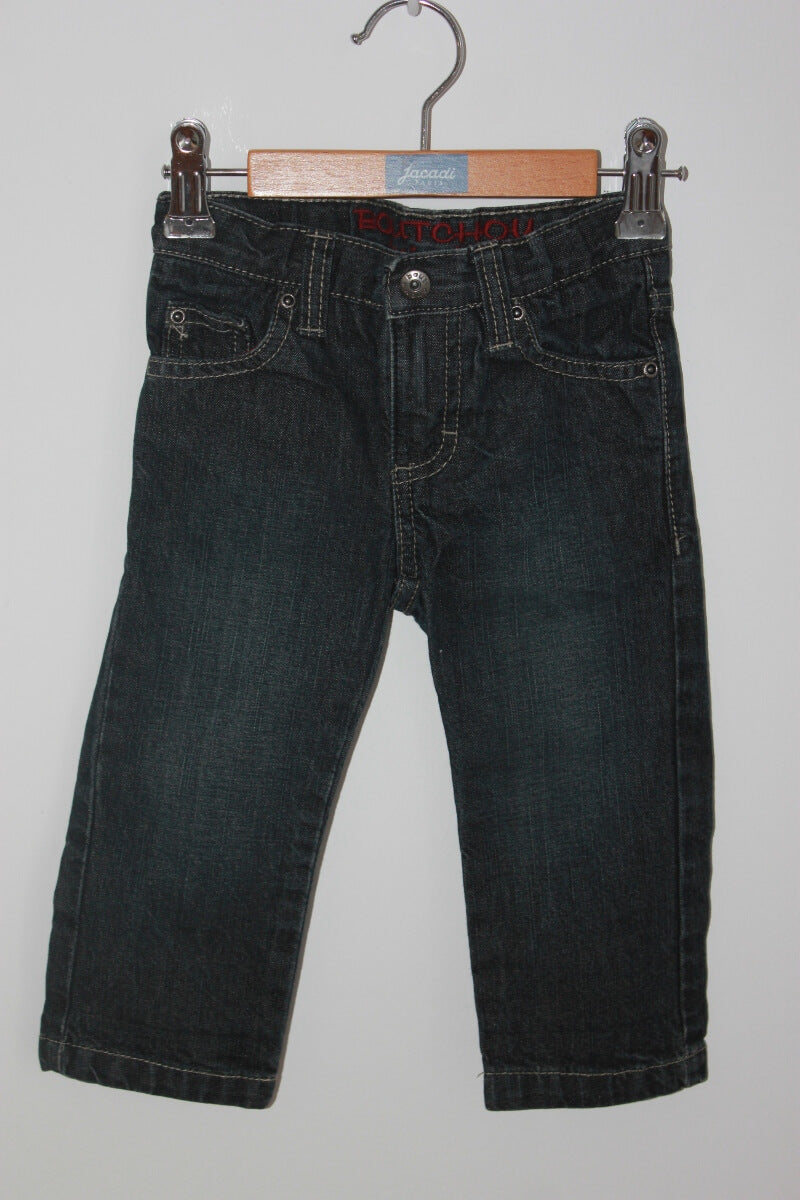 tweedehands unisex katoenen rechte jeans in maat 80 van boutchou