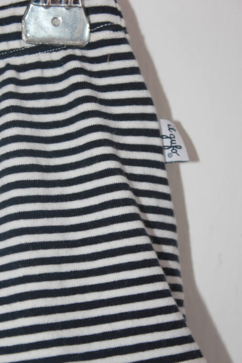 tweedehands donkerblauw met wit gestreept rokje in maat 104 van il gufo
