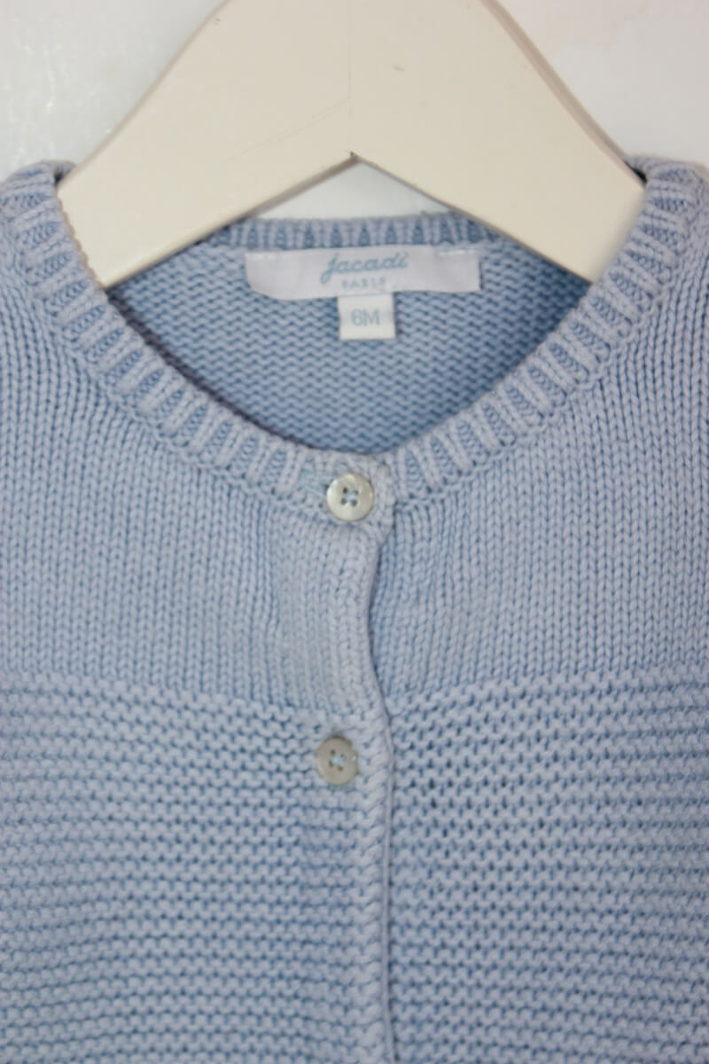 tweedehands unisex lichtblauw vest in maat 68 voor een baby van jacadi