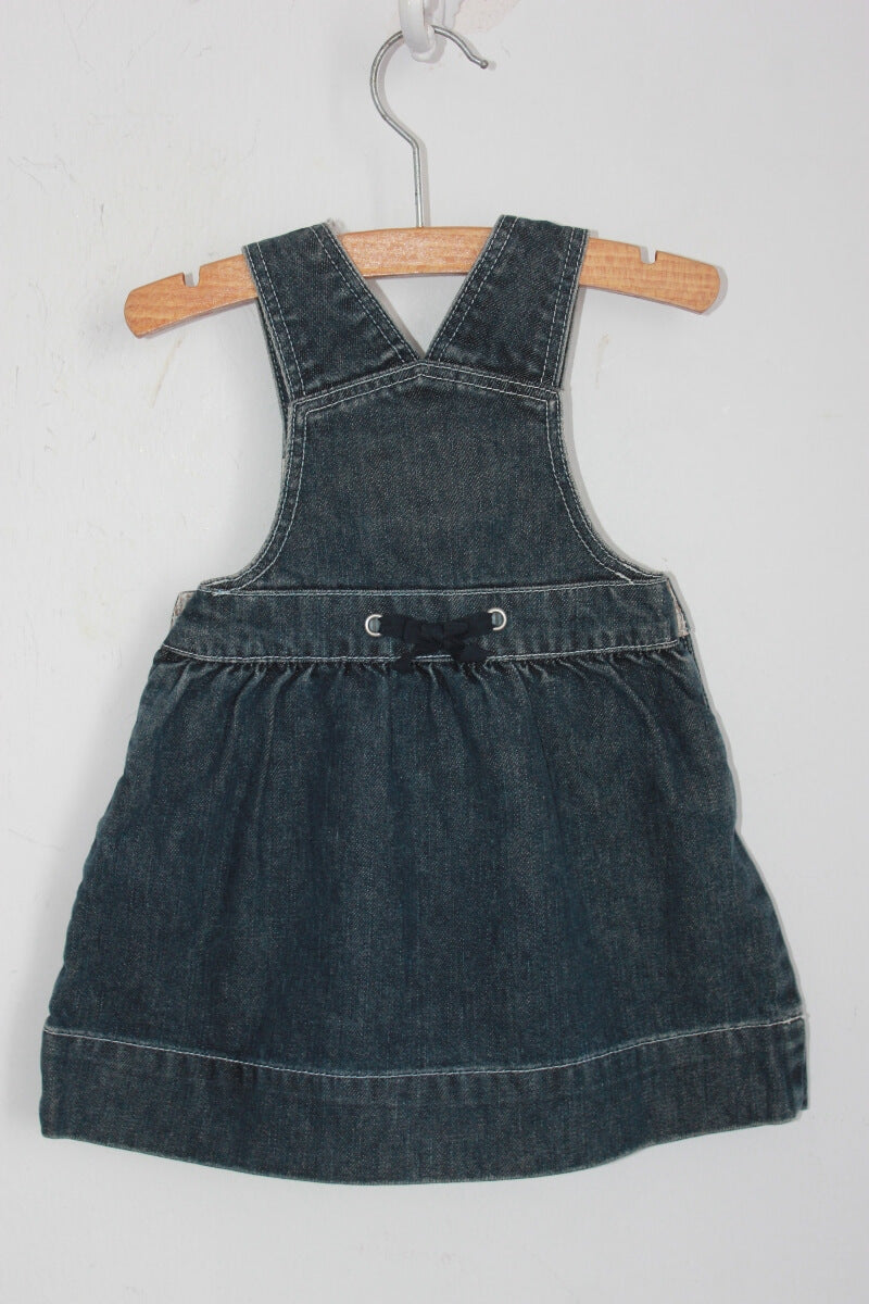 tweedehands katoenen denim overgooier in maat 68 voor een baby meisje van jacadi