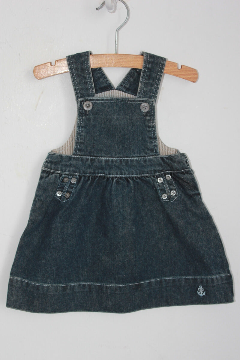 tweedehands katoenen denim overgooier in maat 68 voor een baby meisje van jacadi