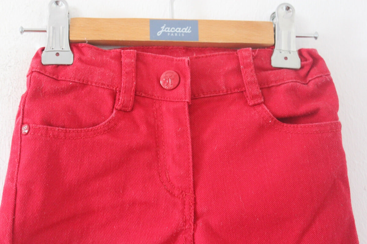 tweedehands rode lange broek in maat 68 voor een baby meisje van jacadi