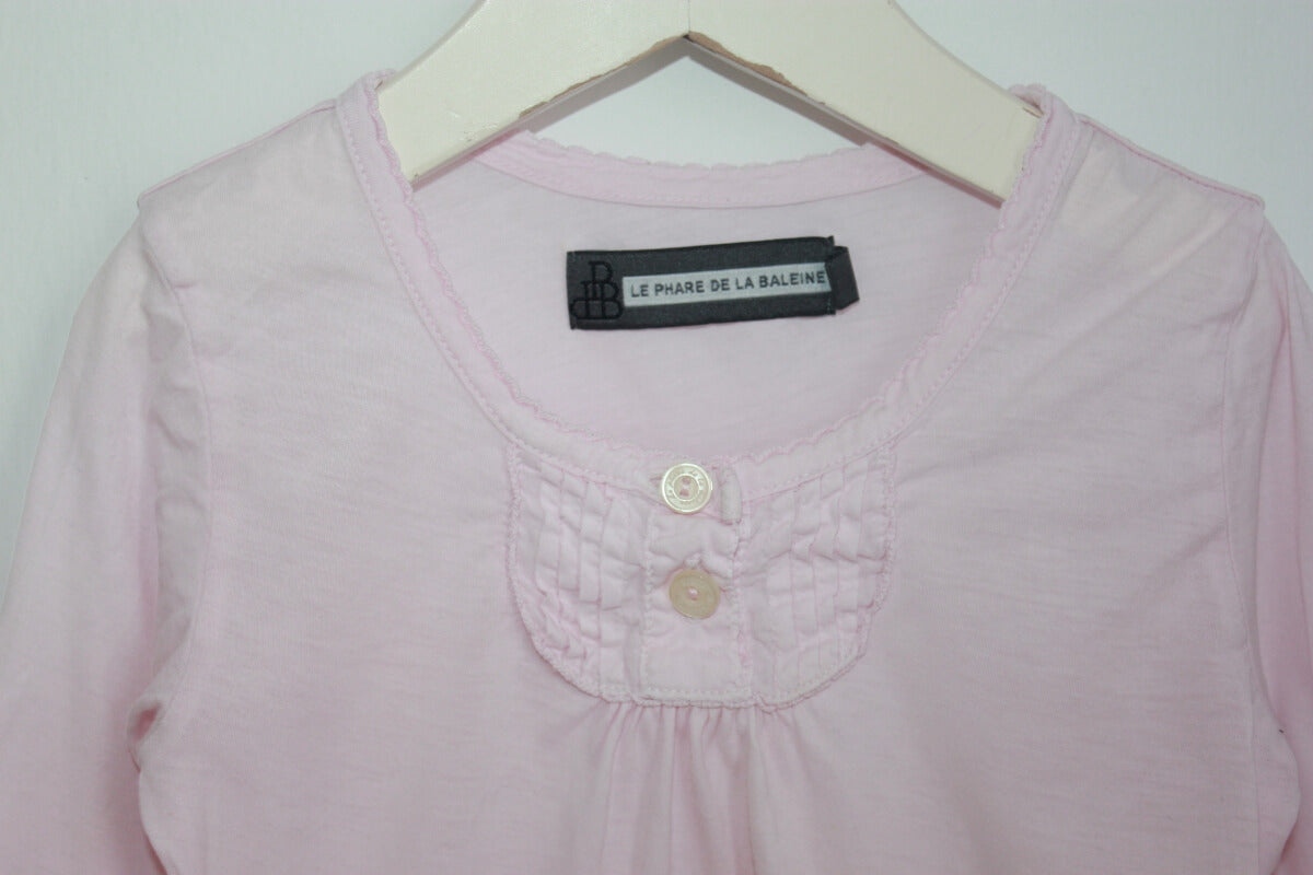 tweedehands katoenen roze t-shirt met halve mouwen in maat 80 van le phare de la baleine