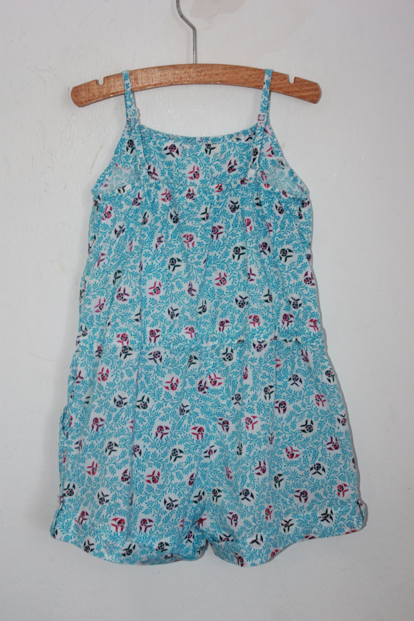 tweedehands katoenen korte zomerse jumpsuit in multicolour, maat 3-4 jaar voor een meisje van monoprix