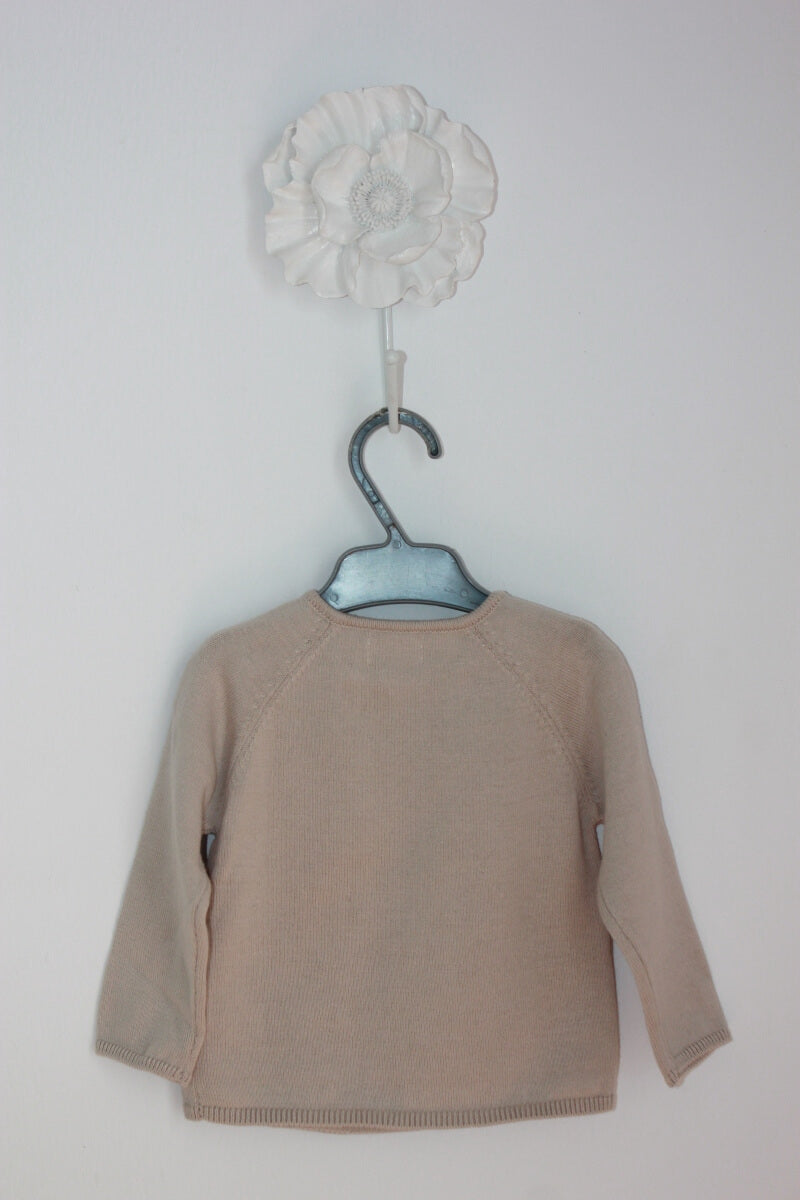 beige katoenen unisex trui in maat 68 van natalys