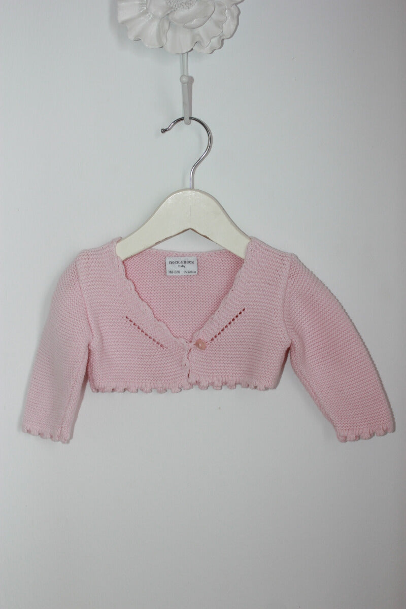 tweedehands roze bolero vestje in maat 56-62 van neck & neck