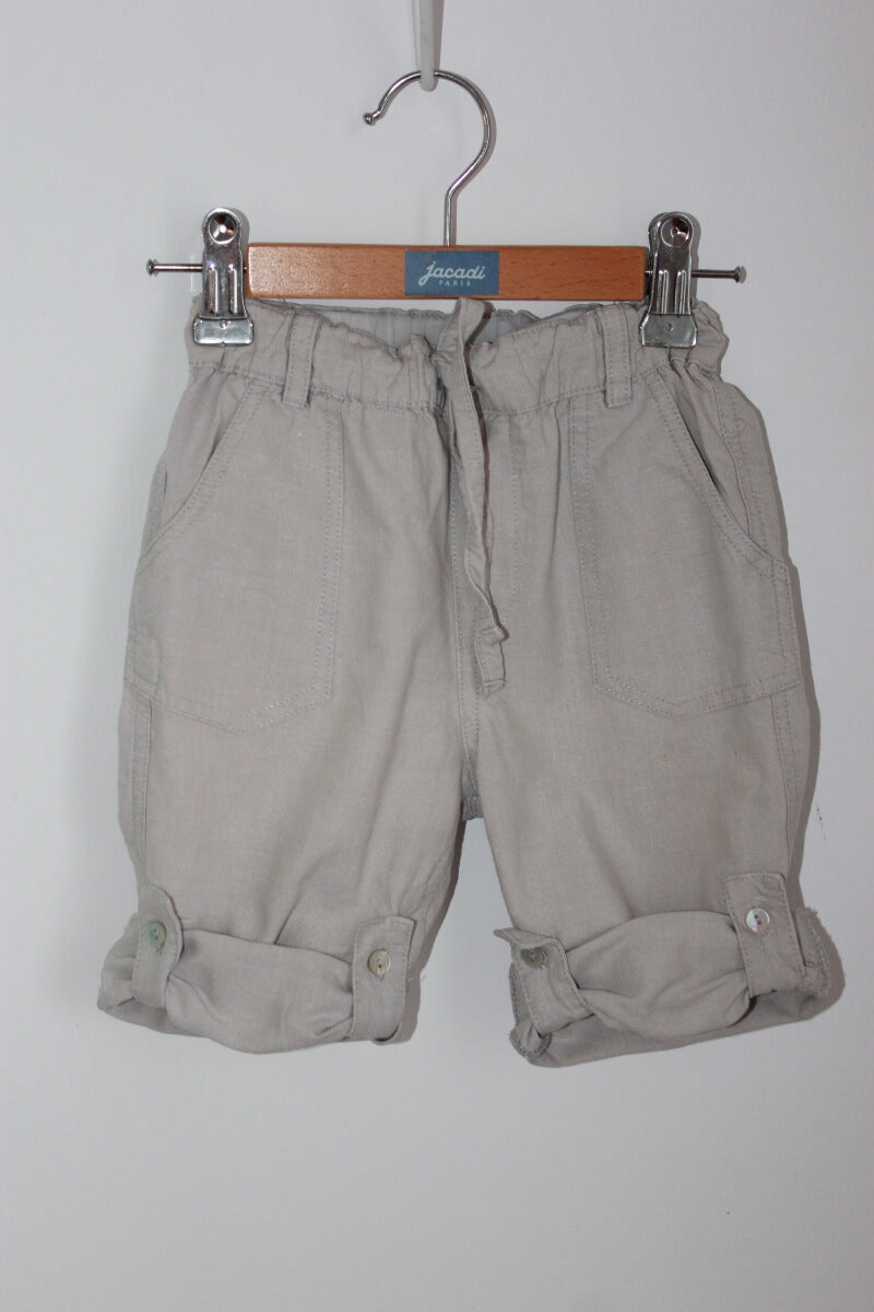 tweedehands unisex katoenen zomerse beige broek in maat 74 van normandie