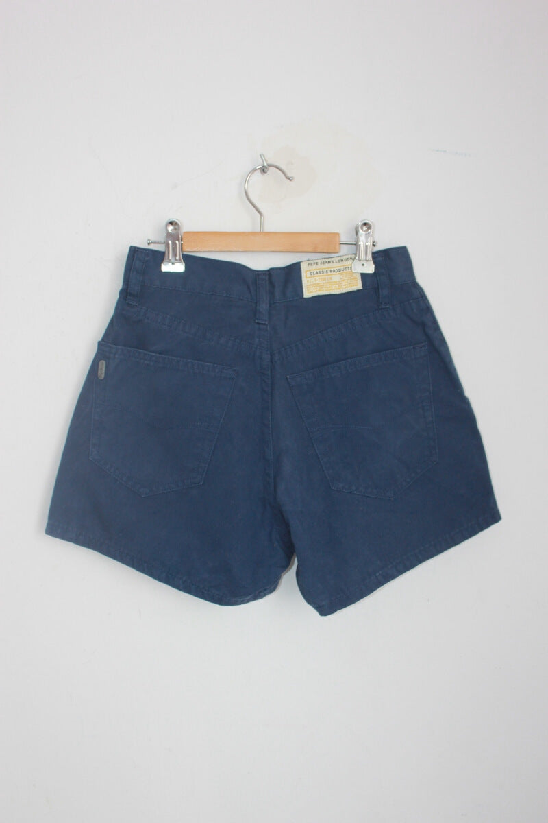 tweedehands katoenen donkerblauwe korte broek voor een meisje in maat 164 van pepe jeans
