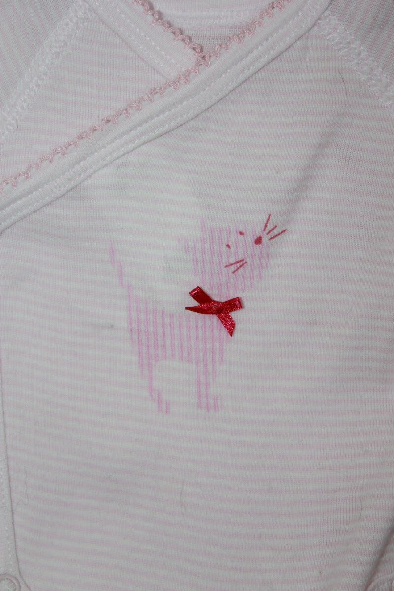 tweedehands roze overslagromper met korte mouwen in maat 46 van petit bateau