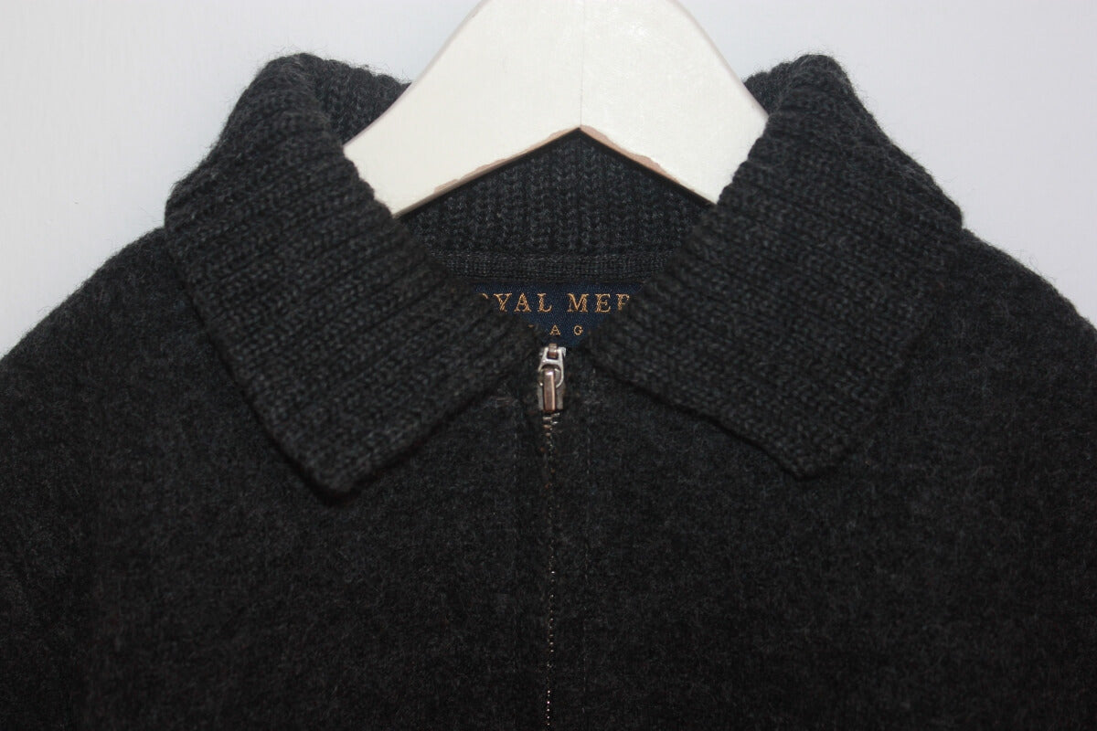 tweedehands unisex donkergrijze wollen jas in maat 92 van royal mer bretagne