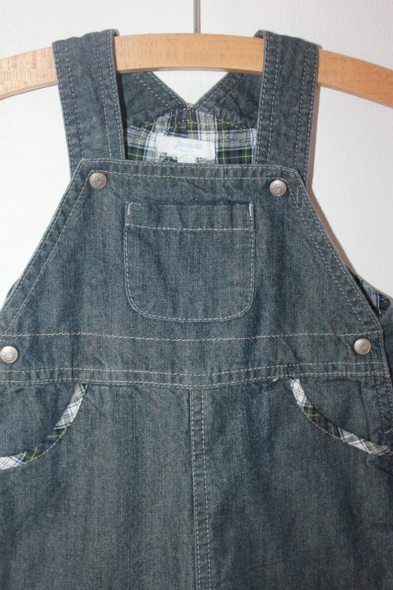 tweedehands unisex denim salopette in maat 68 voor een baby van jacadi