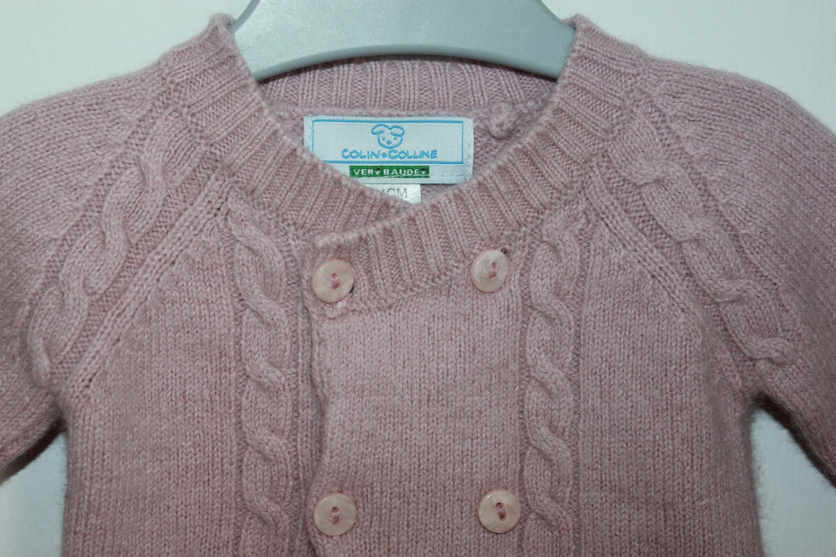 tweedehands roze vestje in maat 50 van vert baudet voor een baby meisje