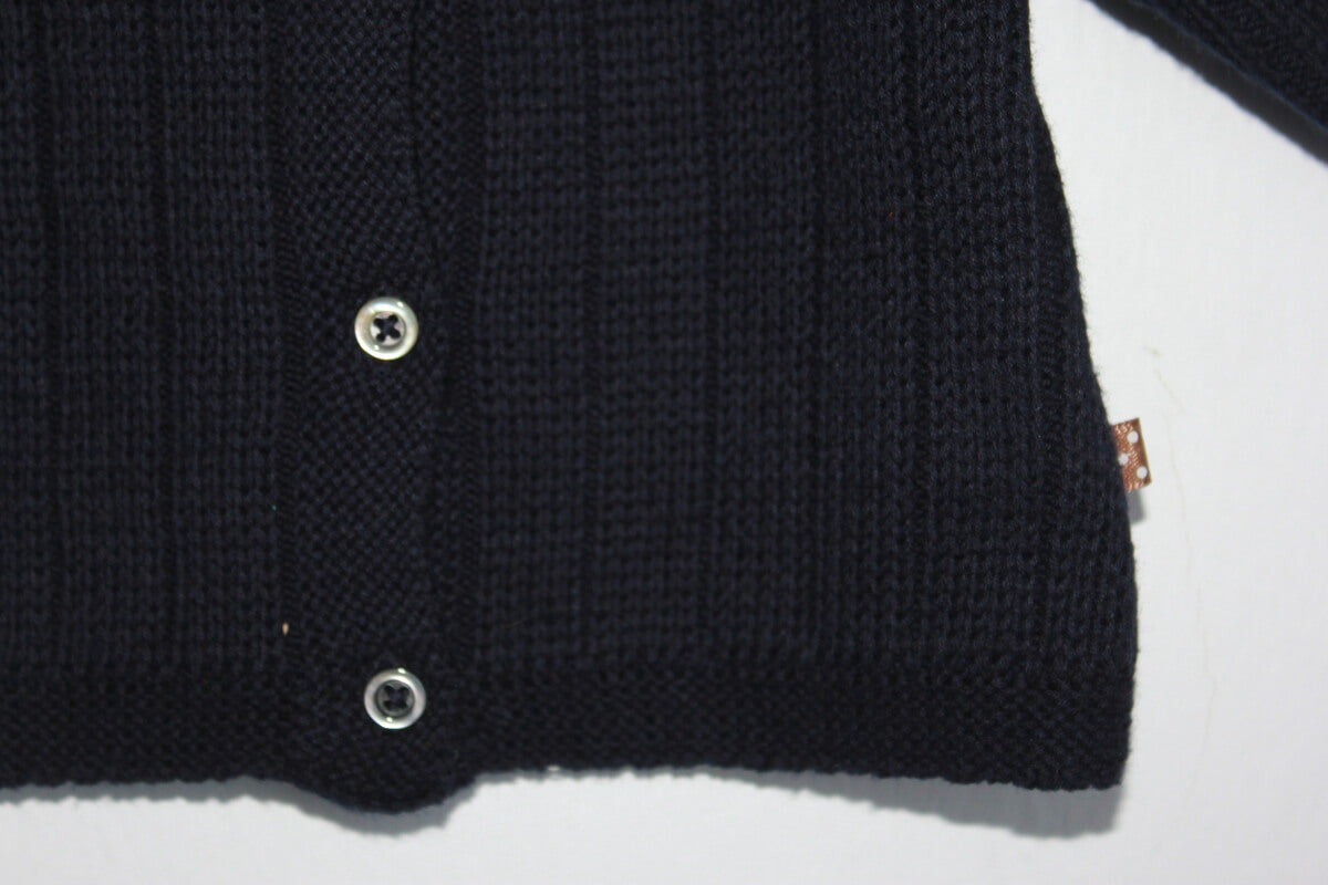 tweedehands unisex katoenen donkerblauw vestje in maat 56 voor een baby van jacadi