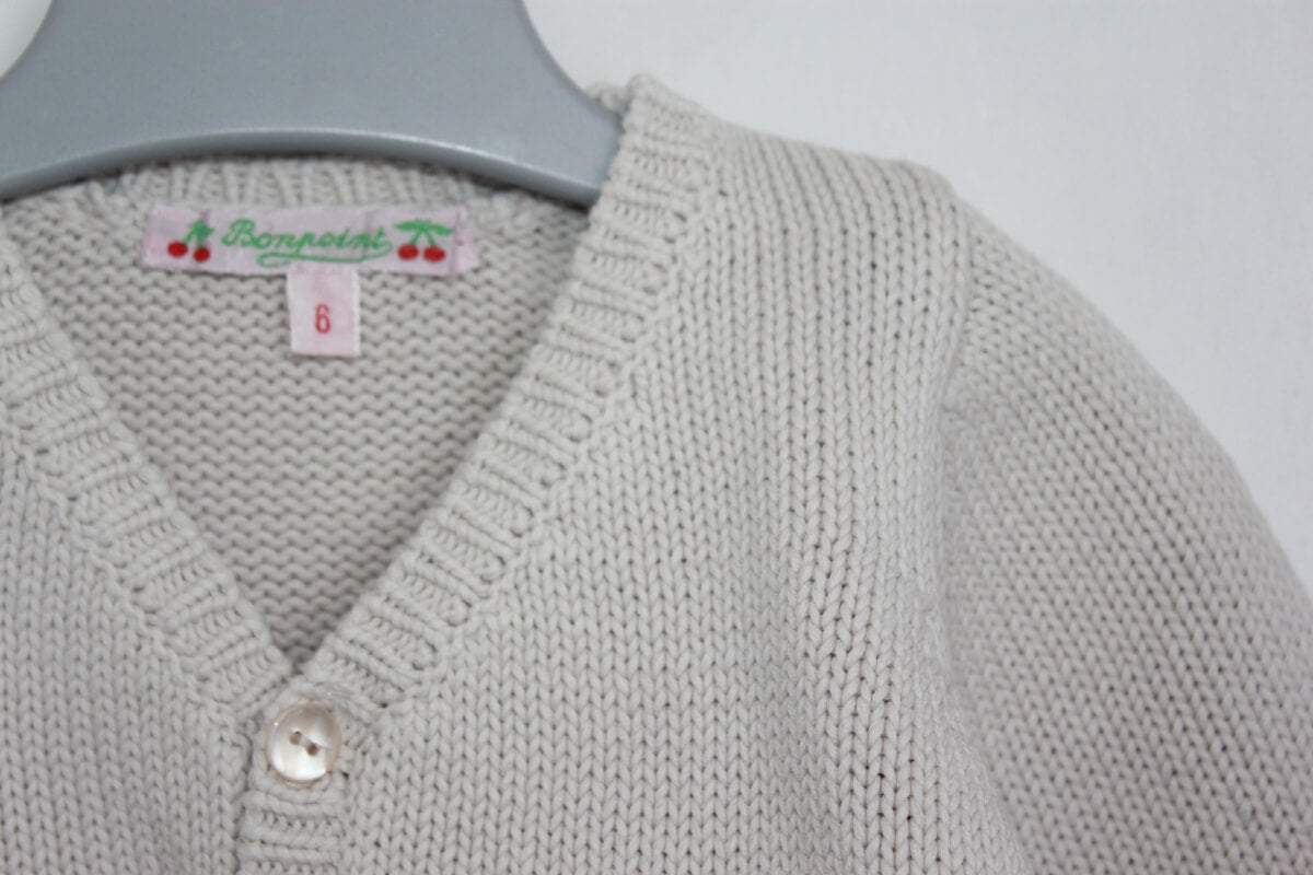 tweedehands unisex beige vestje maat 68 bonpoint