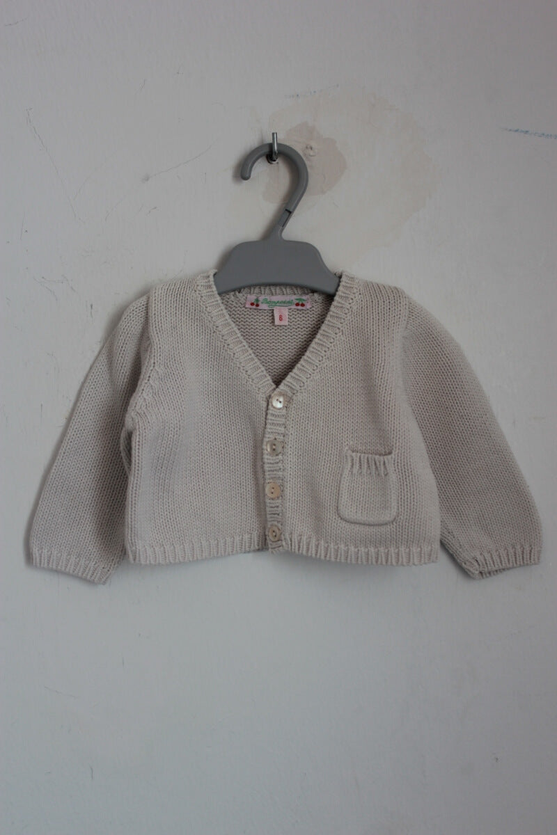 tweedehands unisex beige vestje maat 68 bonpoint