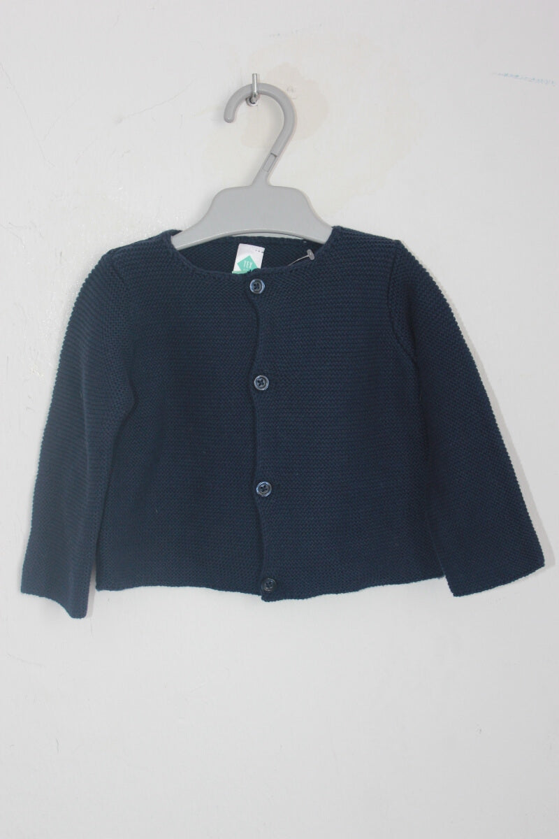 donkerblauw unisex vestje maat 68 tex