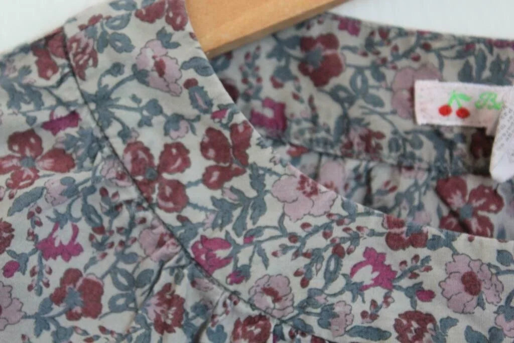 preloved katoenen liberty blouse in multicolour met lange mouwen van bonpoint, maat 134-140