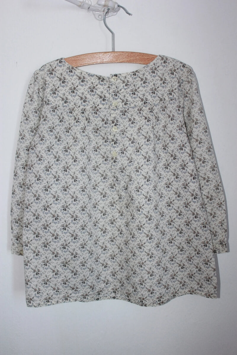 tweedehands-liberty-blouse-driekwart-mouwen-maat-134-bonpoint-meisje