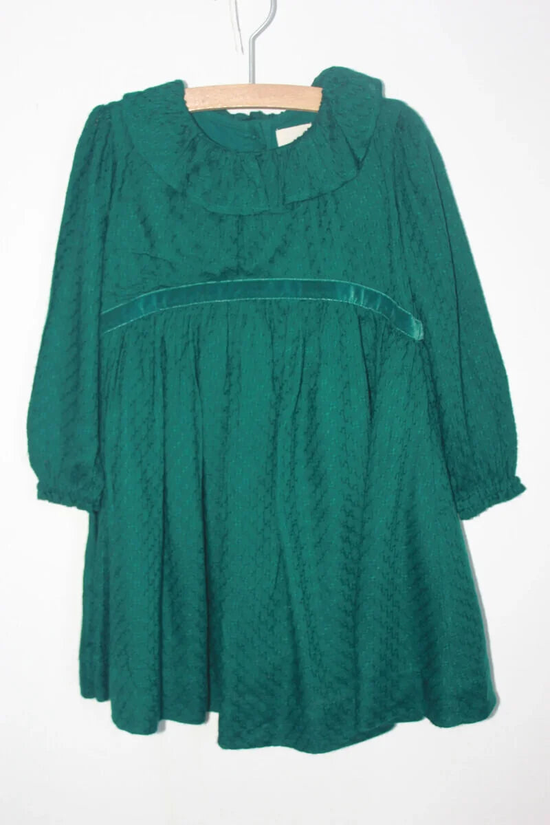 Tweedehands jurk van GOCCO in maat 92 volantkraag LoLiLuna