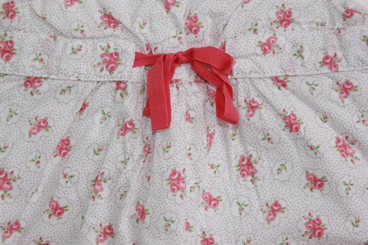 tweedehands gebloemde katoenen mouwloze jacadi jumpsuit in maat 62 voor een baby meisje