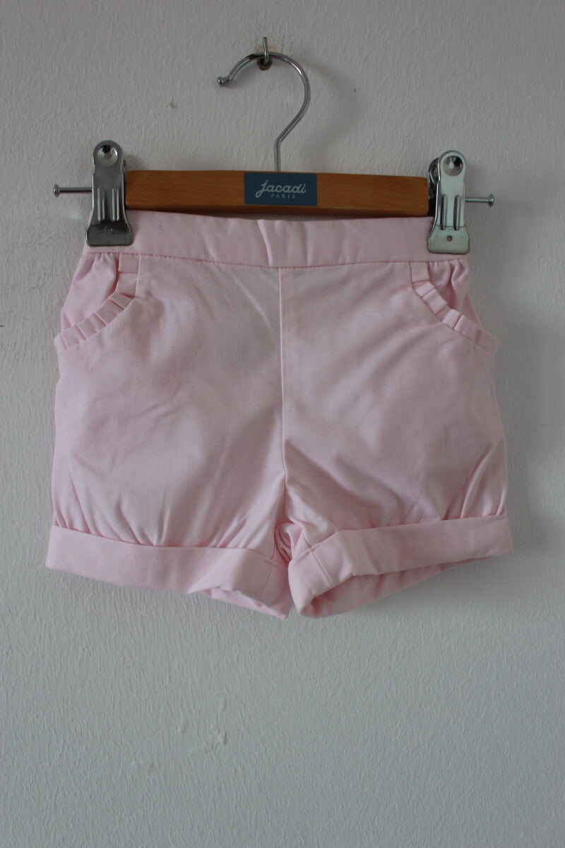 tweedehands roze katoenen korte broek van jacadi in maat 68 voor een baby meisje