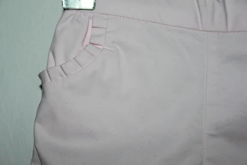 tweedehands roze katoenen korte broek van jacadi in maat 68 voor een baby meisje