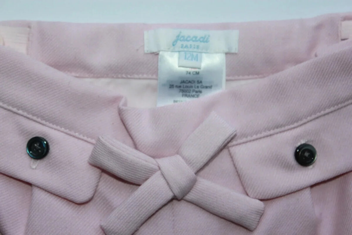 tweedehands winterse roze korte broek van jacadi in maat 74