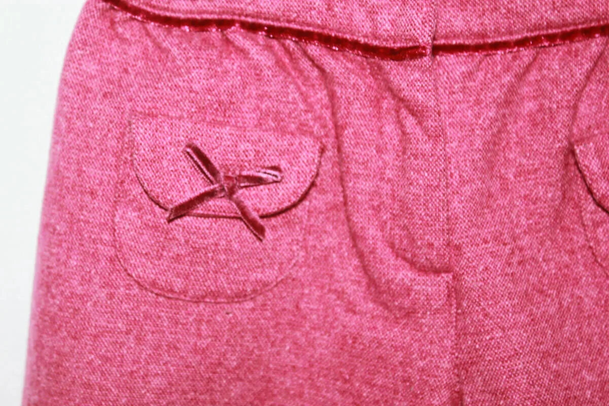 tweedehands roze winterse korte broek van jacadi in maat 80